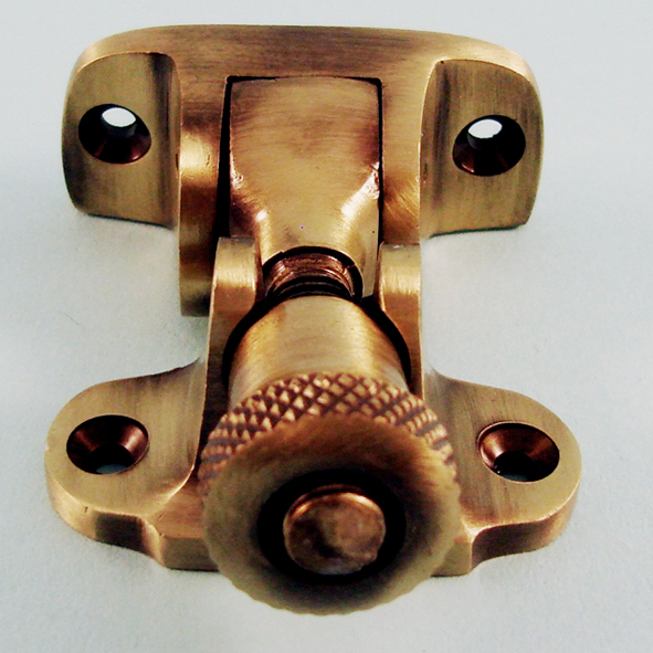 THD107/AB • Non-Locking • Antique Brass • London Style Brighton Pattern Sash Fastener
